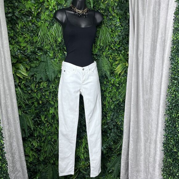 Ag Adriano Goldschmied Denim - ADRIANO GOLDSCHMIED AG Jeans Women 24 White Denim The Prima Cigarette Pants 2291